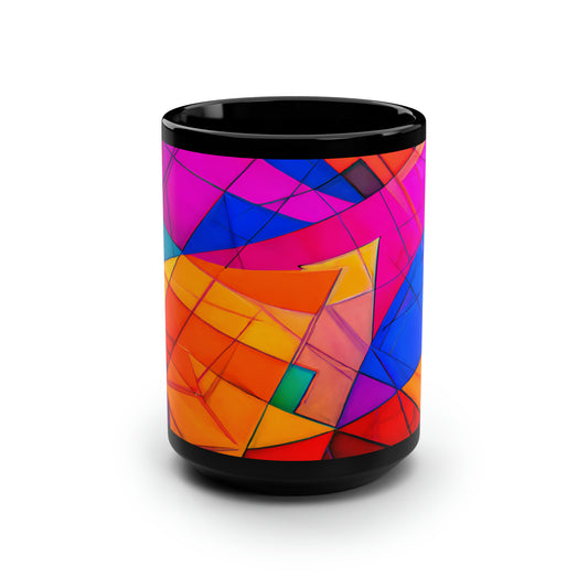 Frank Schroeder - Air Resistance Force, Abstractly - Black Ceramic Mug 15oz