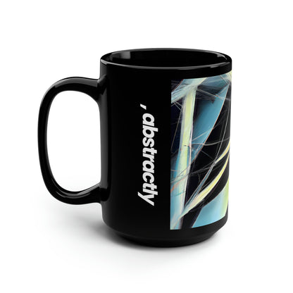 Joan Beaumont - Electromagnetic Force, Abstractly - Black Ceramic Mug 15oz