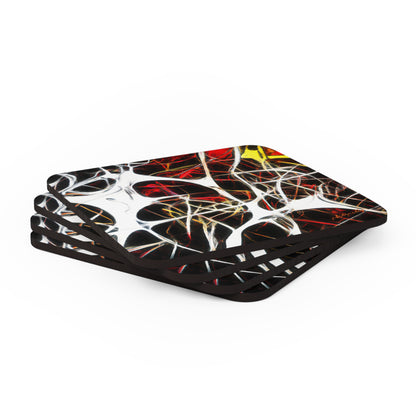 Beatrice Coleman - Electric Force, Abstractly - Corkwood Coaster Set of 4