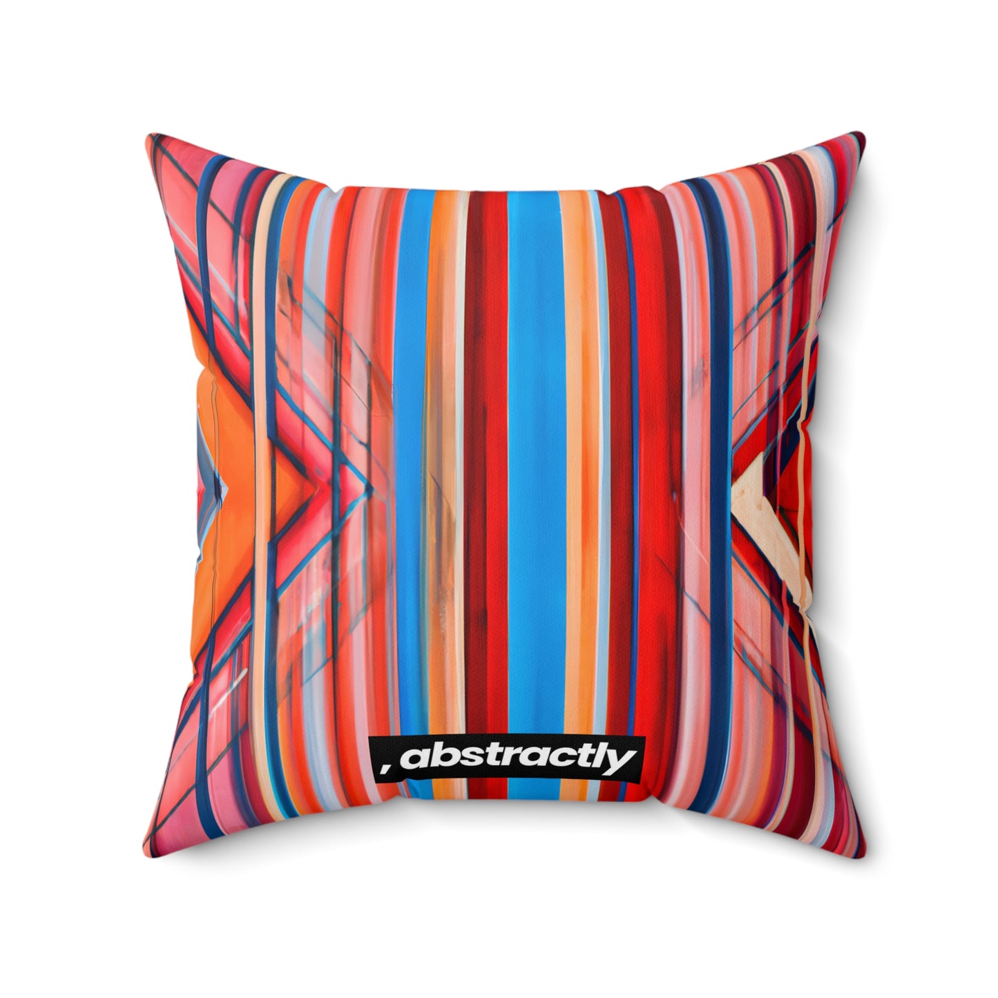 Irene Strauss - Electric Force, Abstractly - Faux Suede Throw Pillow