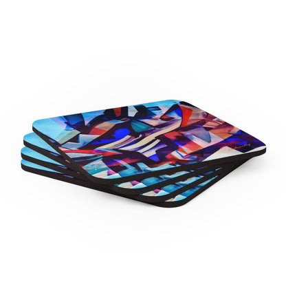 Virginia Berkeley - Normal Force, Abstractly - Corkwood Coaster Set of 4