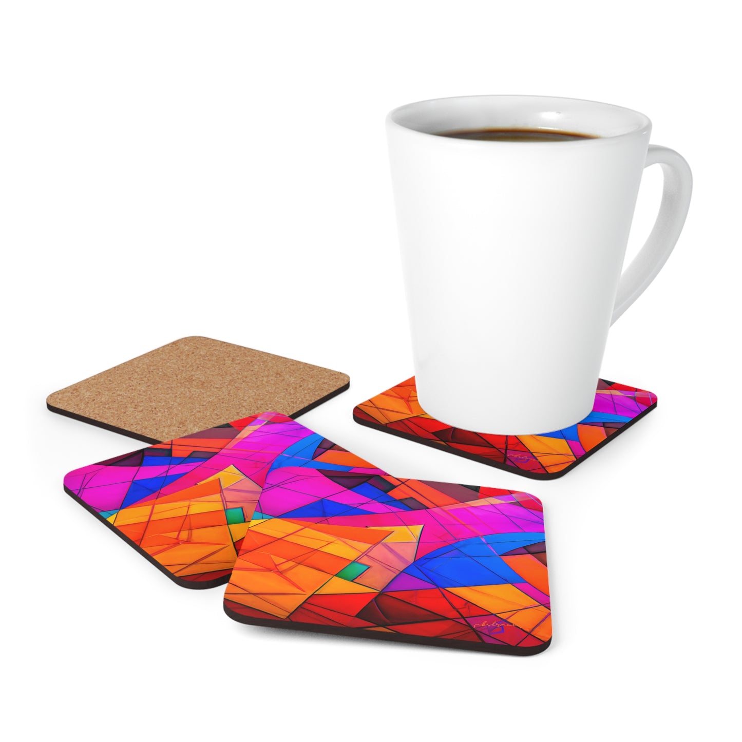 Frank Schroeder - Air Resistance Force, Abstractly - Corkwood Coaster Set of 4