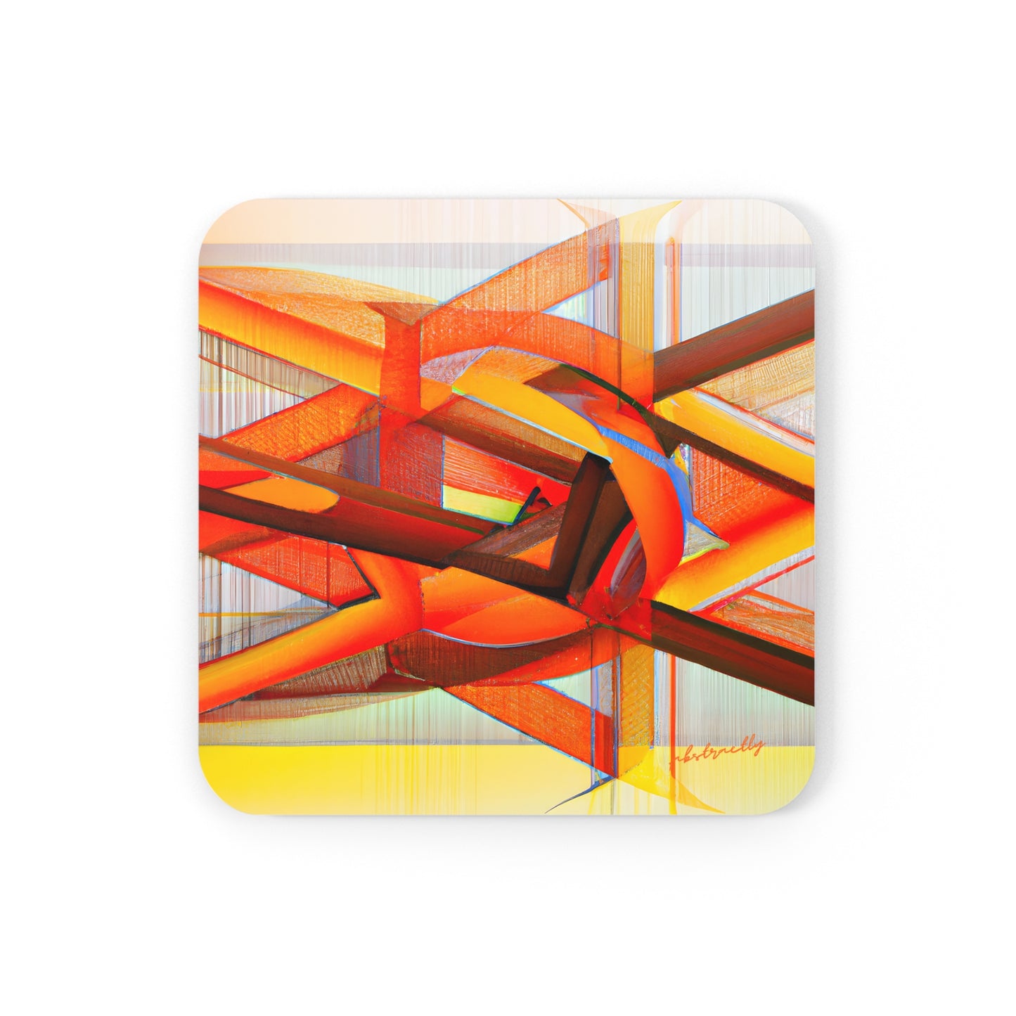 Dorian Stansfield - Magnetic Force, Abstractly - Corkwood Coaster Set of 4