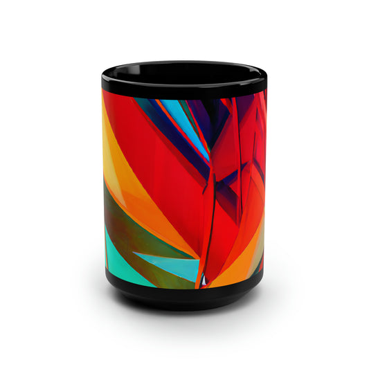 Oliver Hawthorne - Normal Force, Abstractly - Black Ceramic Mug 15oz