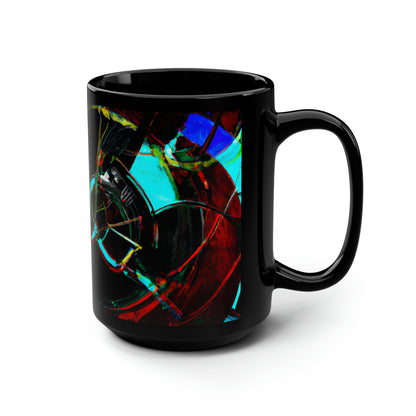 Lorena Sheffield - Electromagnetic Force, Abstractly - Black Ceramic Mug 15oz