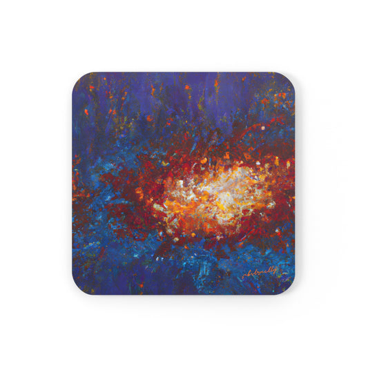 Ethereal Bluestone - Chemistry, Abstractly - Corkwood Coaster Set of 4