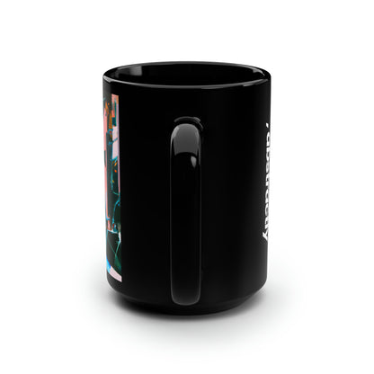 Vertex Audits - Accrual, Abstractly - Black Ceramic Mug 15oz