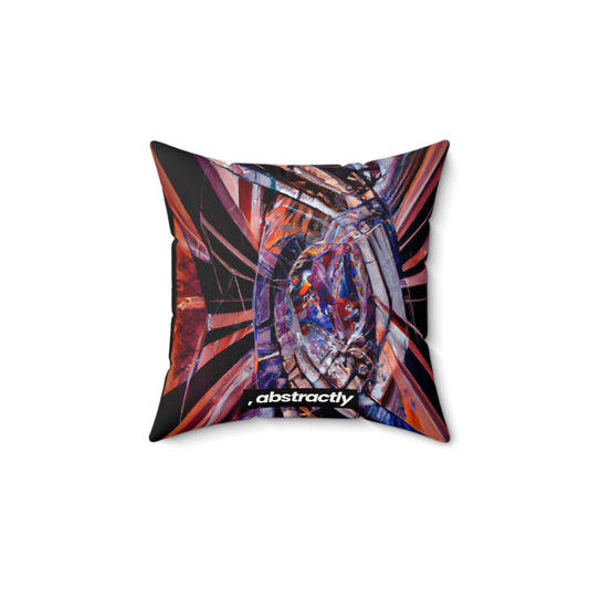 Belinda Hayes - Electromagnetic Force, Abstractly - Faux Suede Throw Pillow