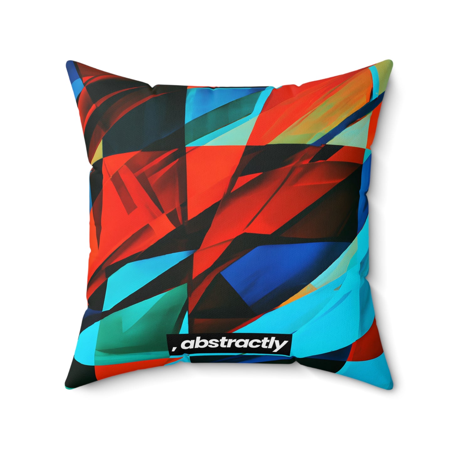 Helen Brandt - Electric Force, Abstractly - Faux Suede Throw Pillow