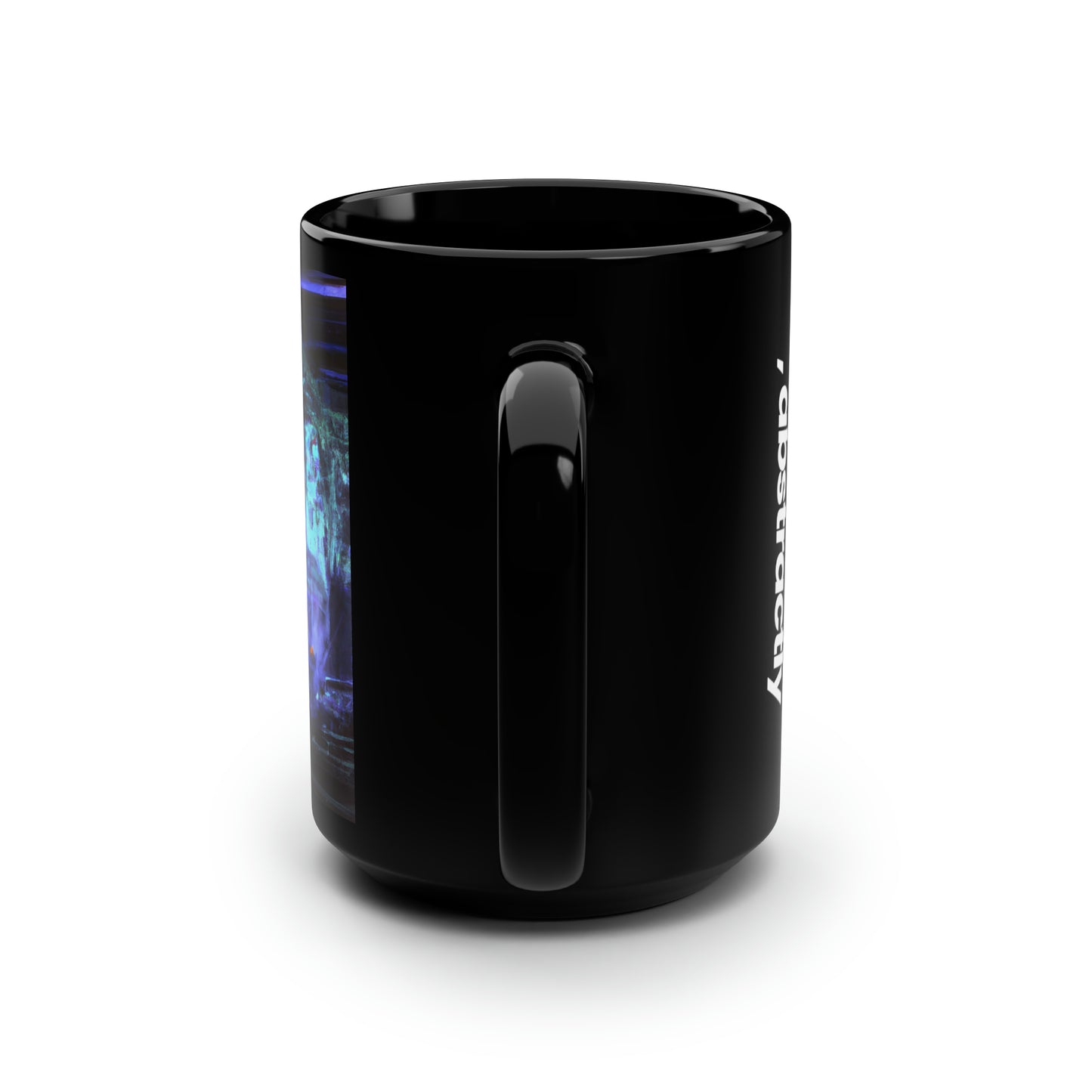 Crescent Capital - Capital, Abstractly - Black Ceramic Mug 15oz