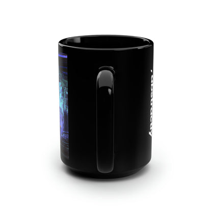 Crescent Capital - Capital, Abstractly - Black Ceramic Mug 15oz