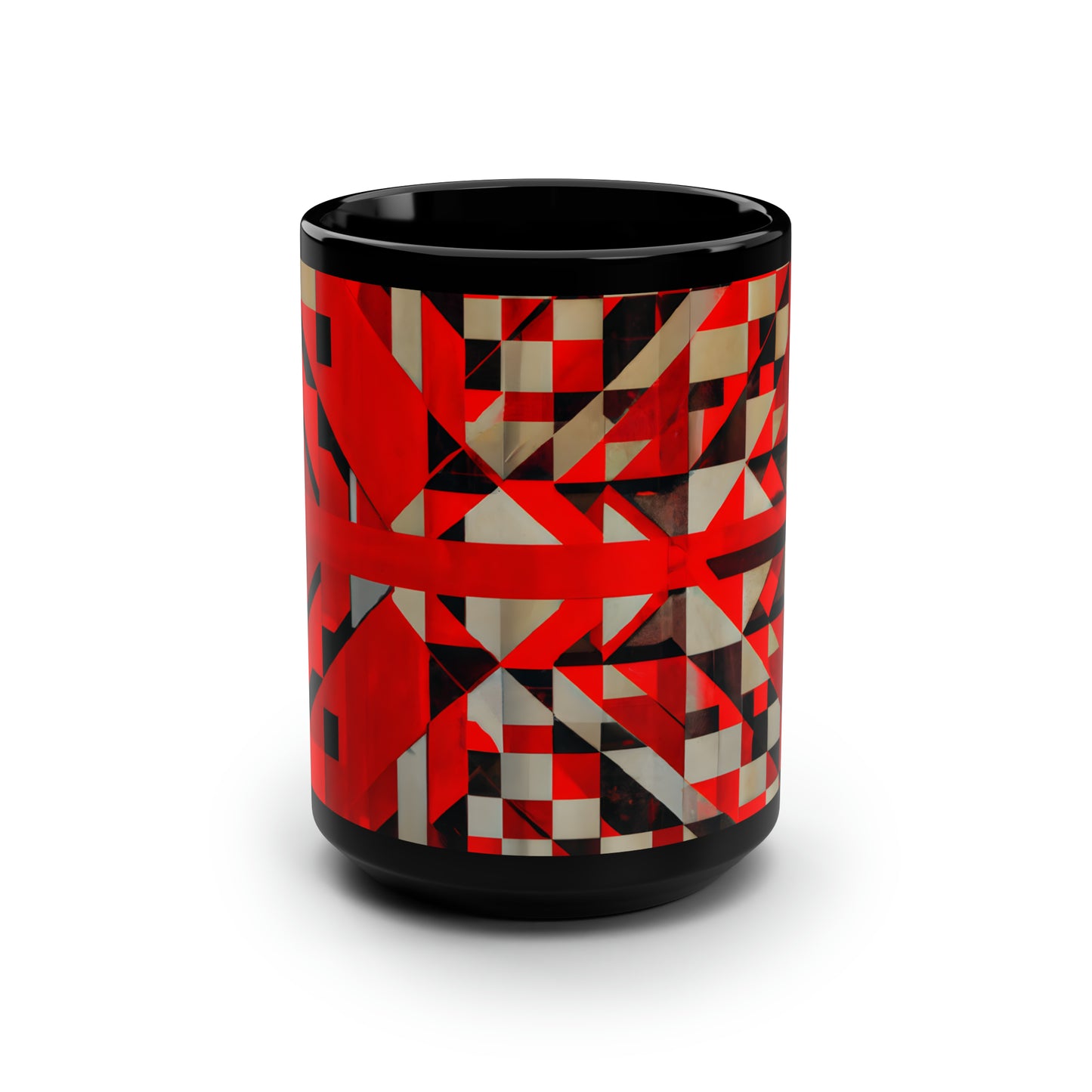 Rosalind Berkley - Applied Force, Abstractly - Black Ceramic Mug 15oz