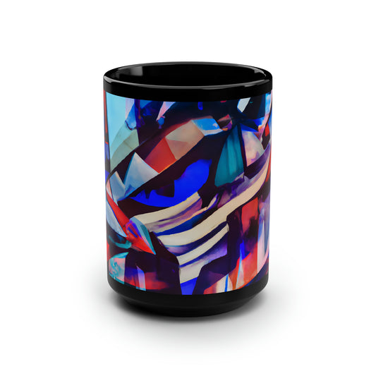 Virginia Berkeley - Normal Force, Abstractly - Black Ceramic Mug 15oz