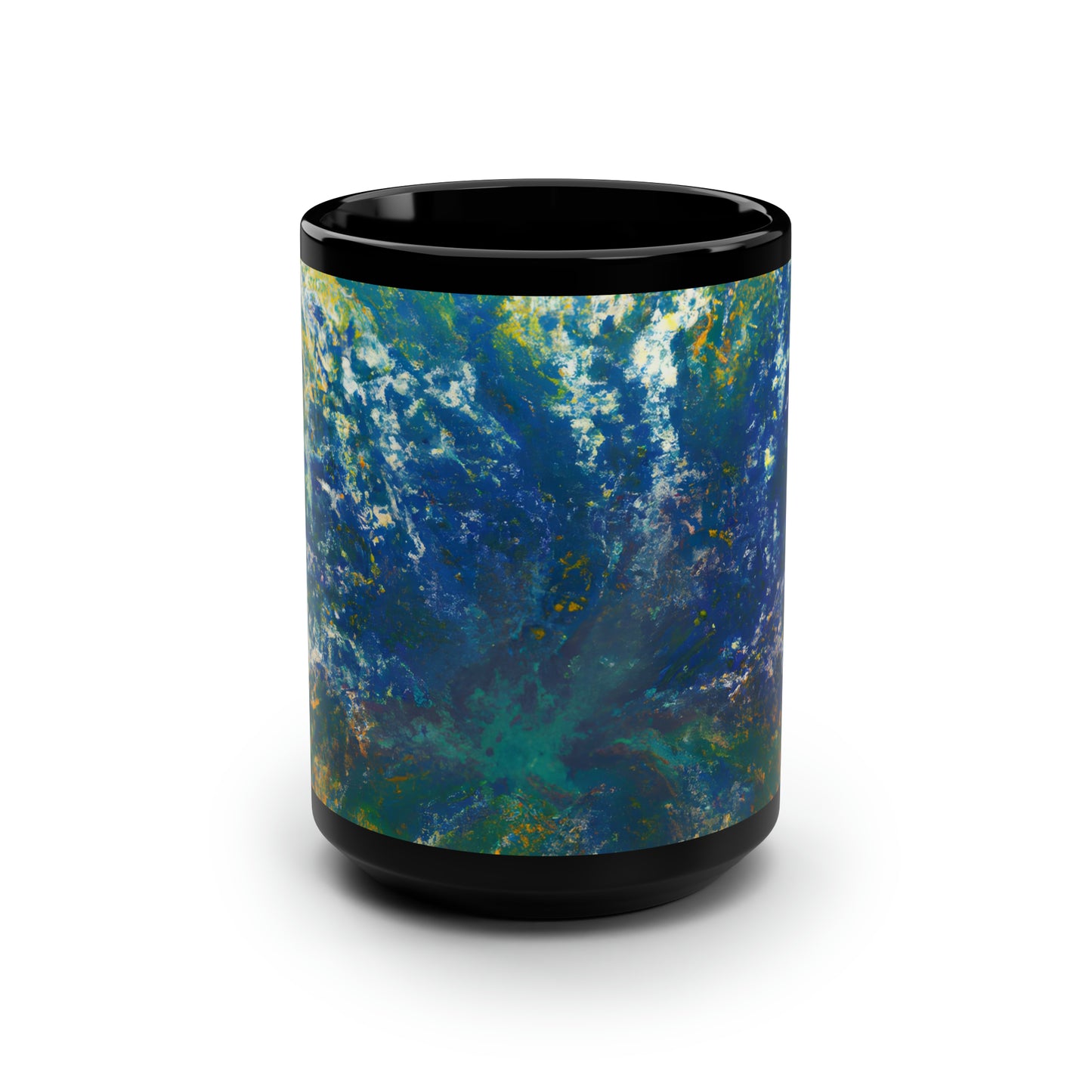 Heliotronium Oxide - Chemistry, Abstractly - Black Ceramic Mug 15oz