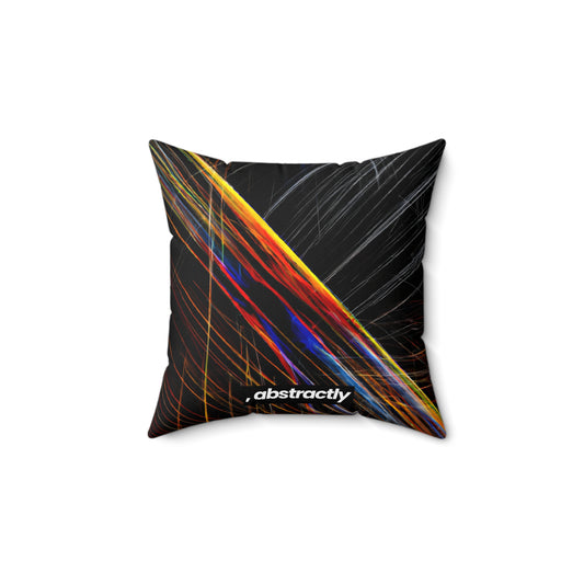 Marion Huxley - Electric Force, Abstractly - Faux Suede Throw Pillow