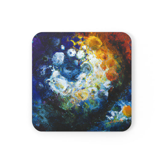 Stellarglowium - Chemistry, Abstractly - Corkwood Coaster Set of 4