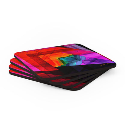 Ivan Petrovich - Tension Force, Abstractly - Corkwood Coaster Set of 4