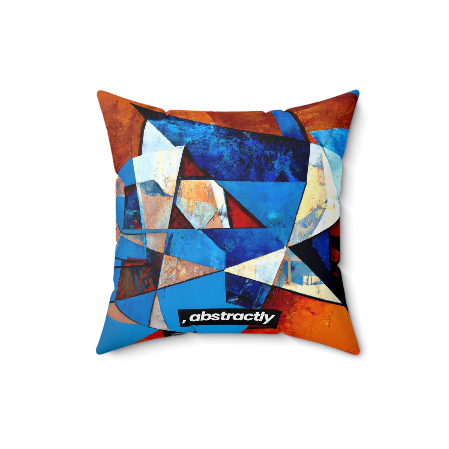 Bernard Fenton - Applied Force, Abstractly - Faux Suede Throw Pillow