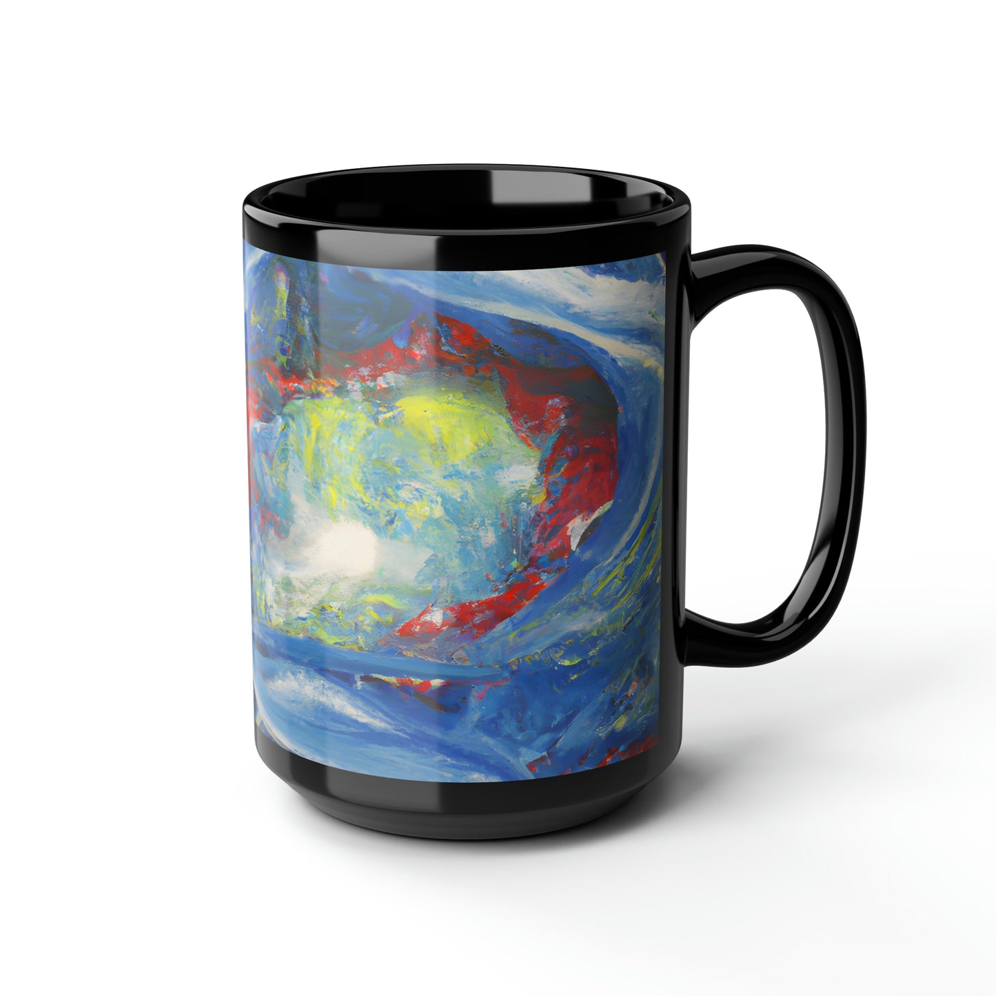 Tritium Firestone - Chemistry, Abstractly - Black Ceramic Mug 15oz