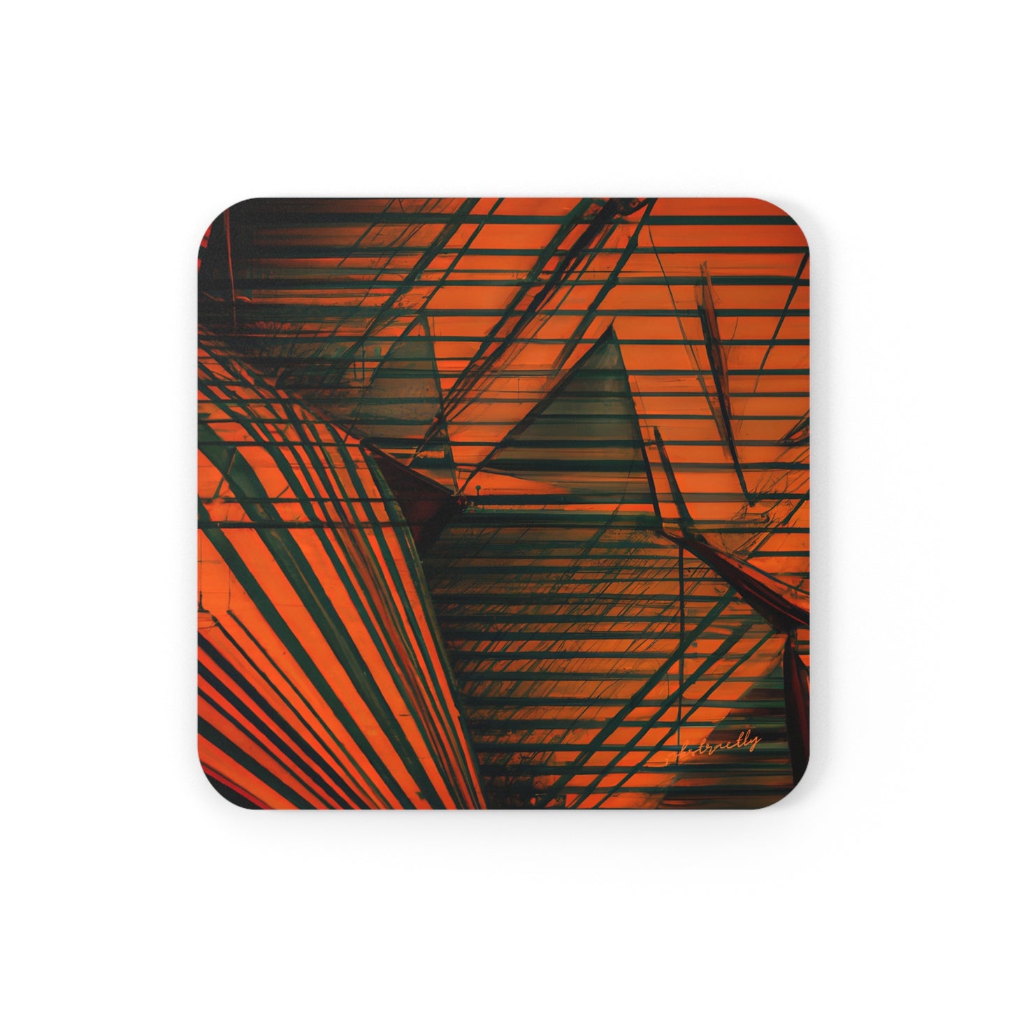 Ariel Webber - Weak Force, Abstractly - Corkwood Coaster Set of 4