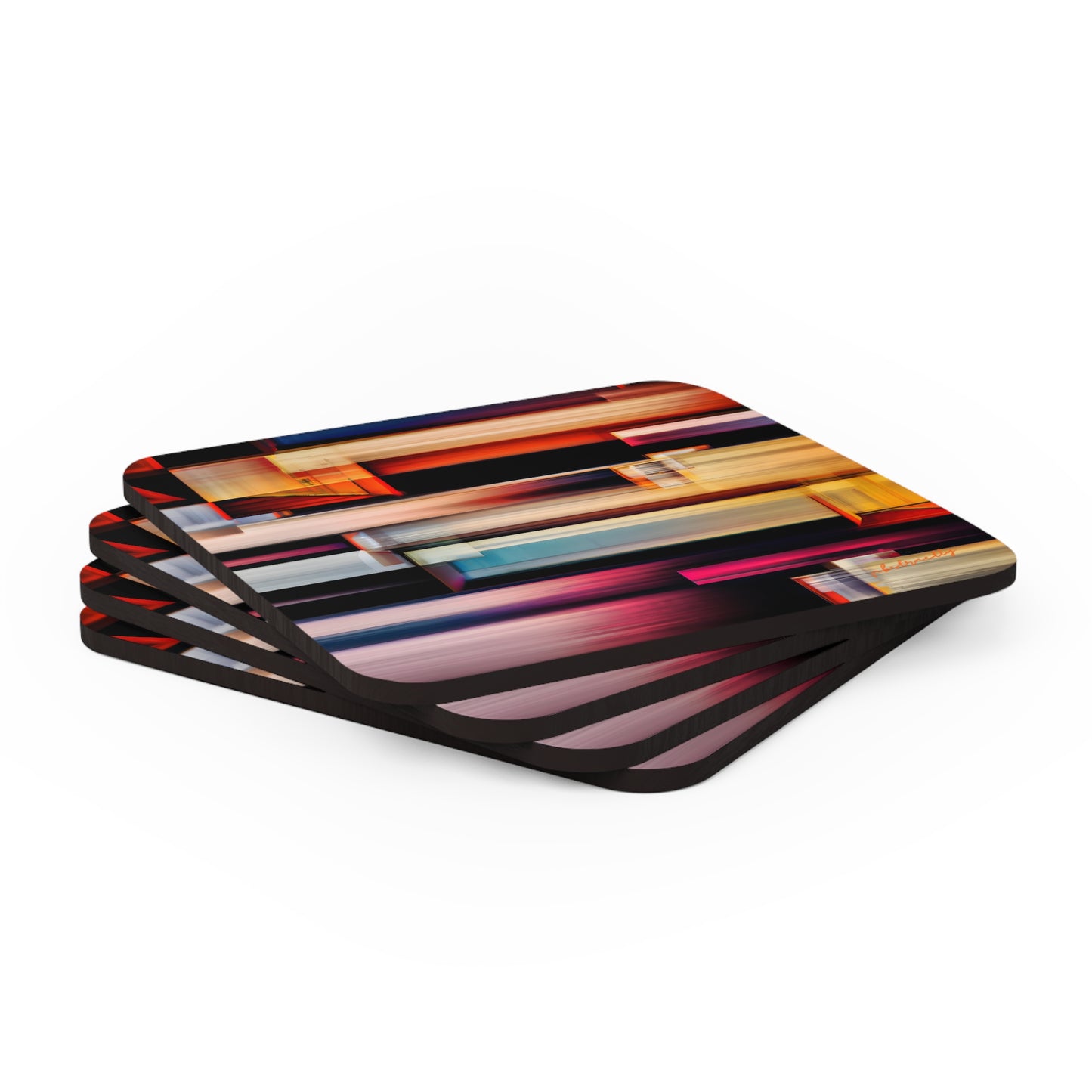 Harold Bloomfield - Strong Force, Abstractly - Corkwood Coaster Set of 4