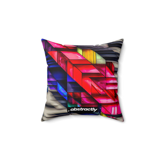 Ruth Rosenfield - Applied Force, Abstractly - Faux Suede Throw Pillow