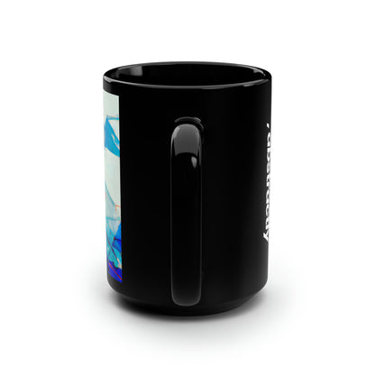 Geraldine Hallsworth - Tension Force, Abstractly - Black Ceramic Mug 15oz