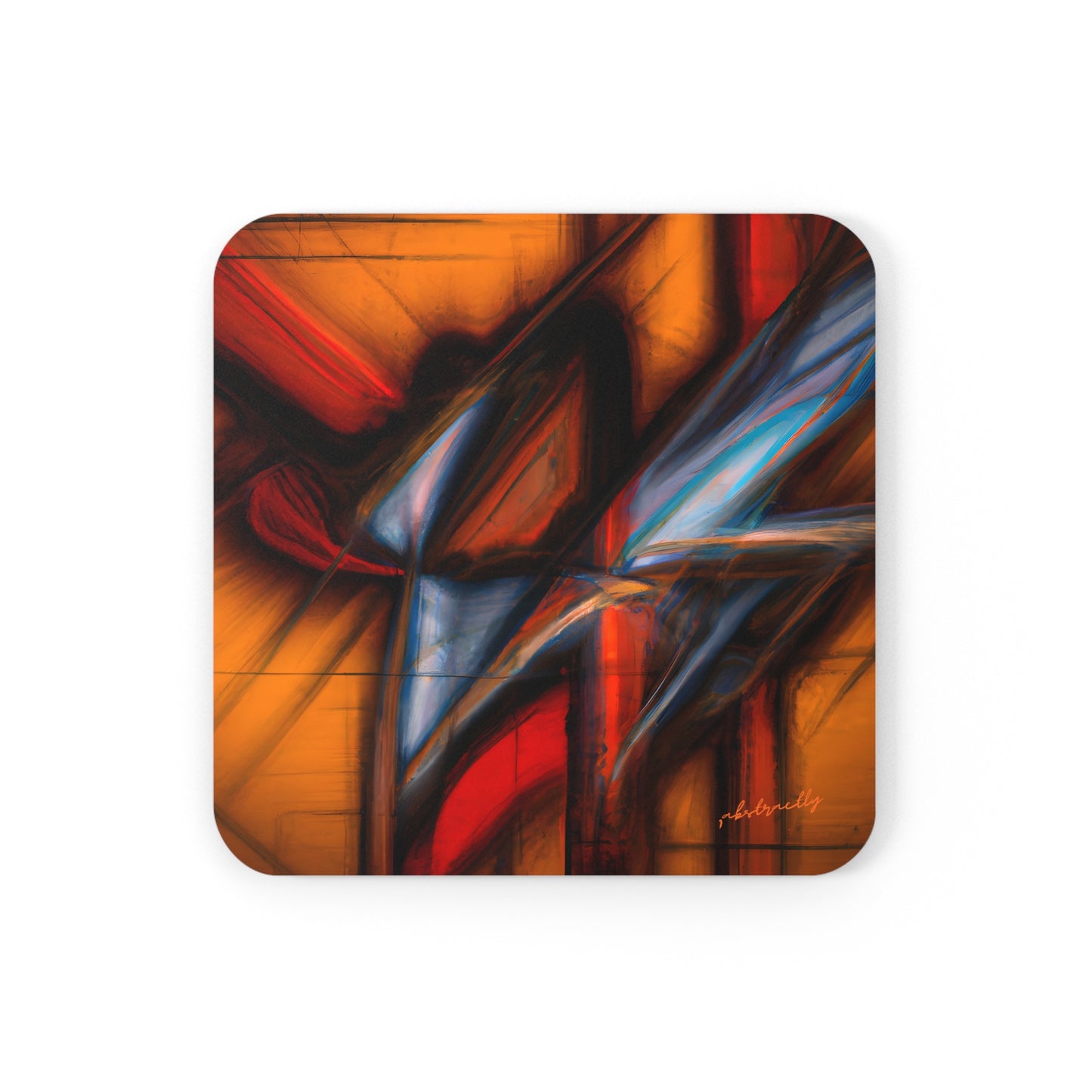 Lena Holmwood - Electromagnetic Force, Abstractly - Corkwood Coaster Set of 4