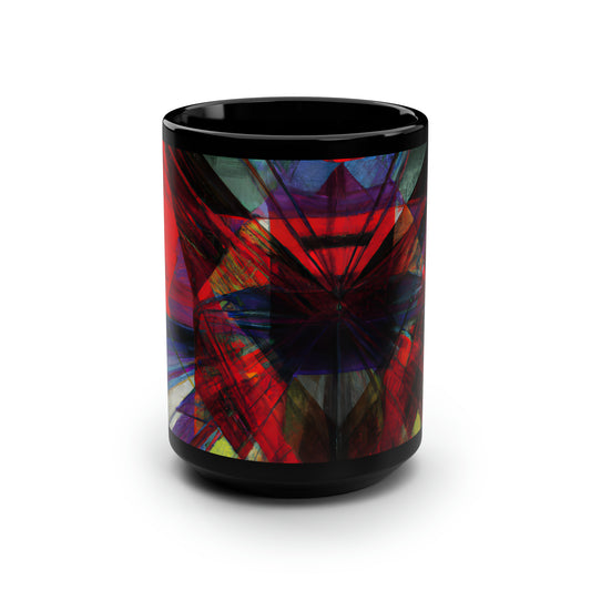 Rebecca Morland - Gravity Force, Abstractly - Black Ceramic Mug 15oz