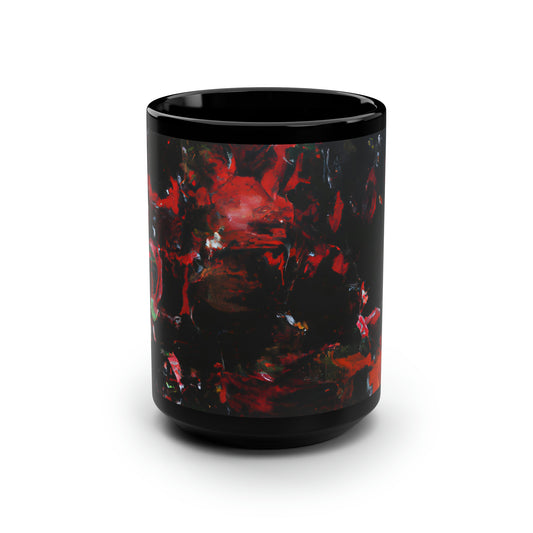 Frostivium Crystalloid - Chemistry, Abstractly - Black Ceramic Mug 15oz