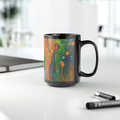 Quantum Sapphire Element - Chemistry, Abstractly - Black Ceramic Mug 15oz