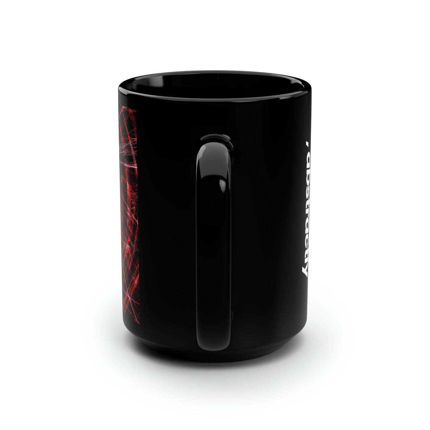 Maxine Hawthorne - Electromagnetic Force, Abstractly - Black Ceramic Mug 15oz