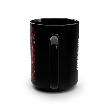 Maxine Hawthorne - Electromagnetic Force, Abstractly - Black Ceramic Mug 15oz