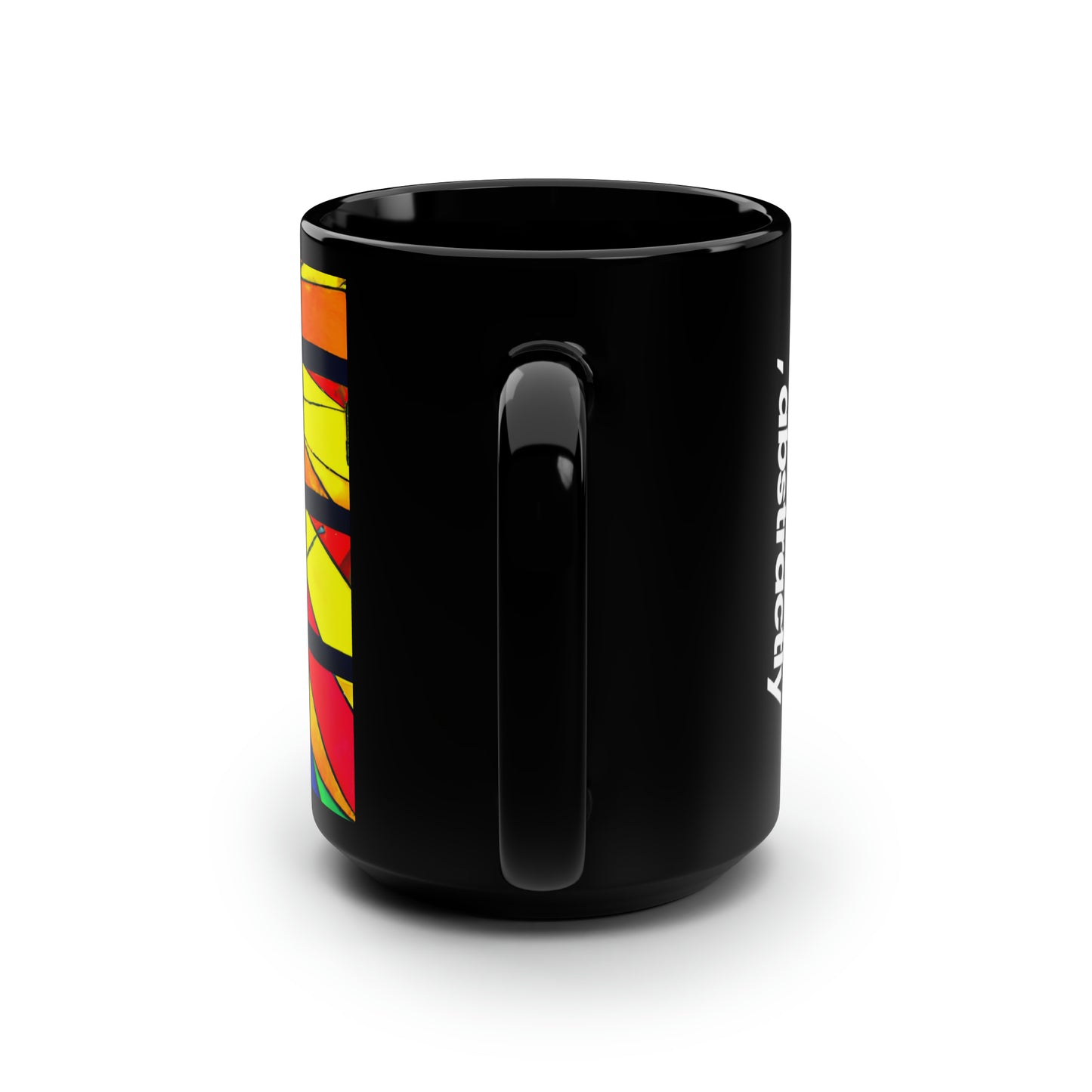 Geraldine Sutherland - Normal Force, Abstractly - Black Ceramic Mug 15oz