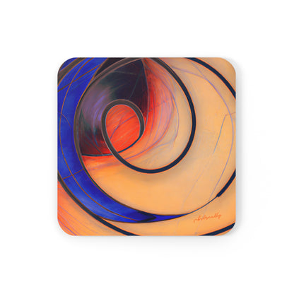 Marilyn Schwartz - Air Resistance Force, Abstractly - Corkwood Coaster Set of 4