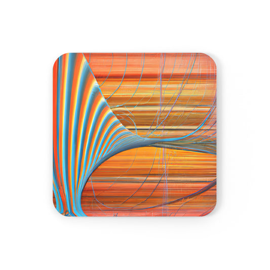 Lawrence Rosenfield - Spring Force, Abstractly - Corkwood Coaster Set of 4