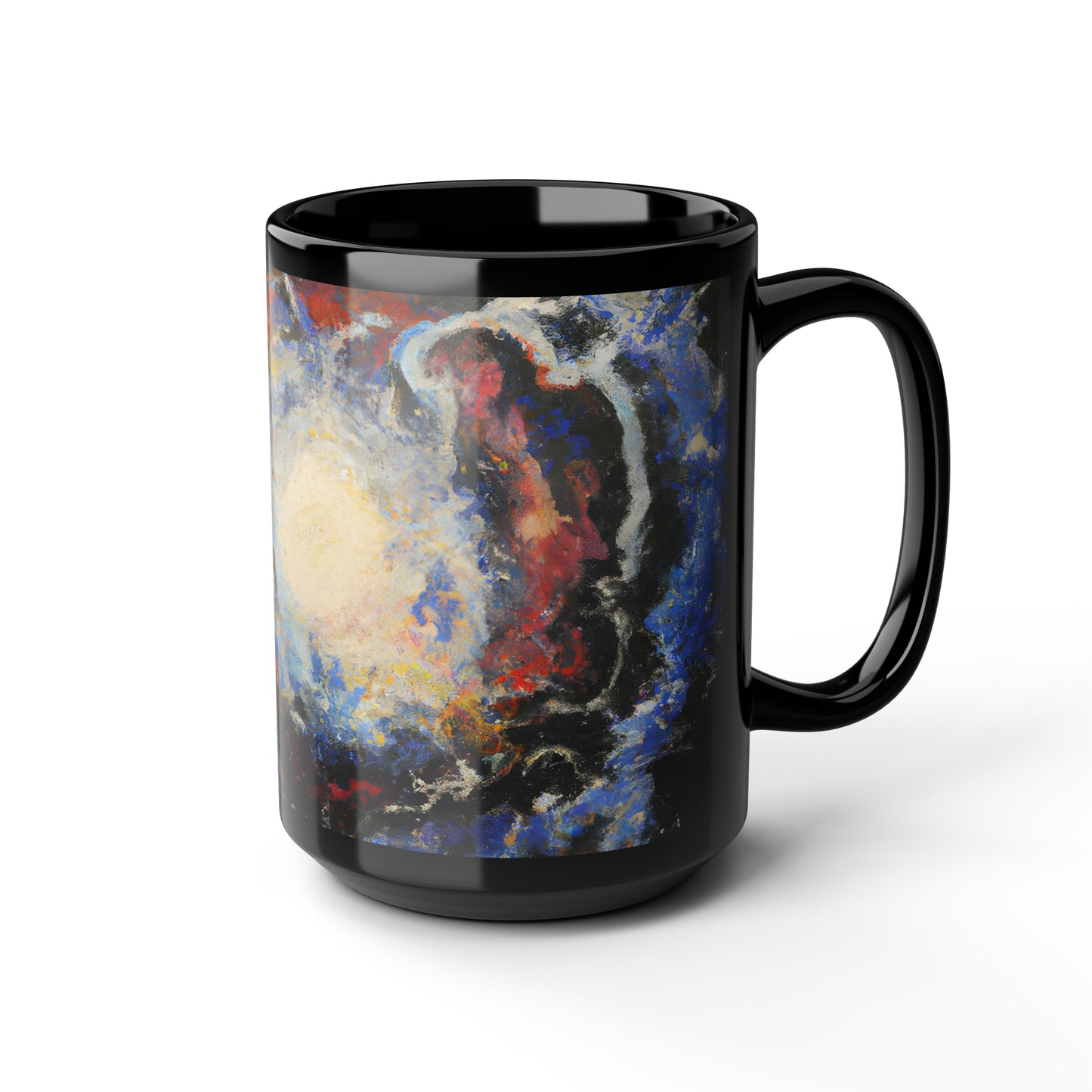 Quantum Fluxite - Chemistry, Abstractly - Black Ceramic Mug 15oz