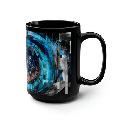 Rose Strauss - Gravity Force, Abstractly - Black Ceramic Mug 15oz