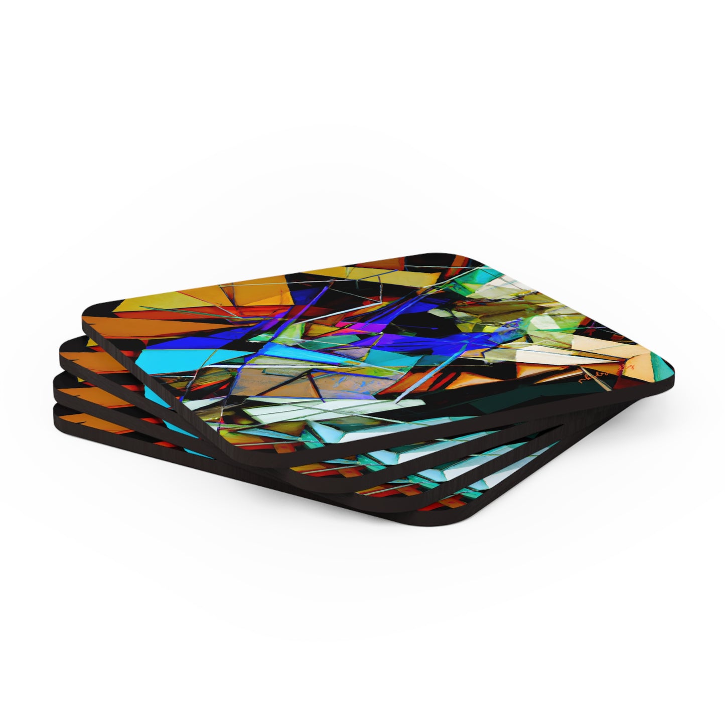 Adrianne Lehmann - Electric Force, Abstractly - Corkwood Coaster Set of 4