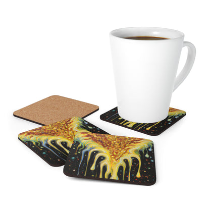 Shoadium Fluxite - Chemistry, Abstractly - Corkwood Coaster Set of 4