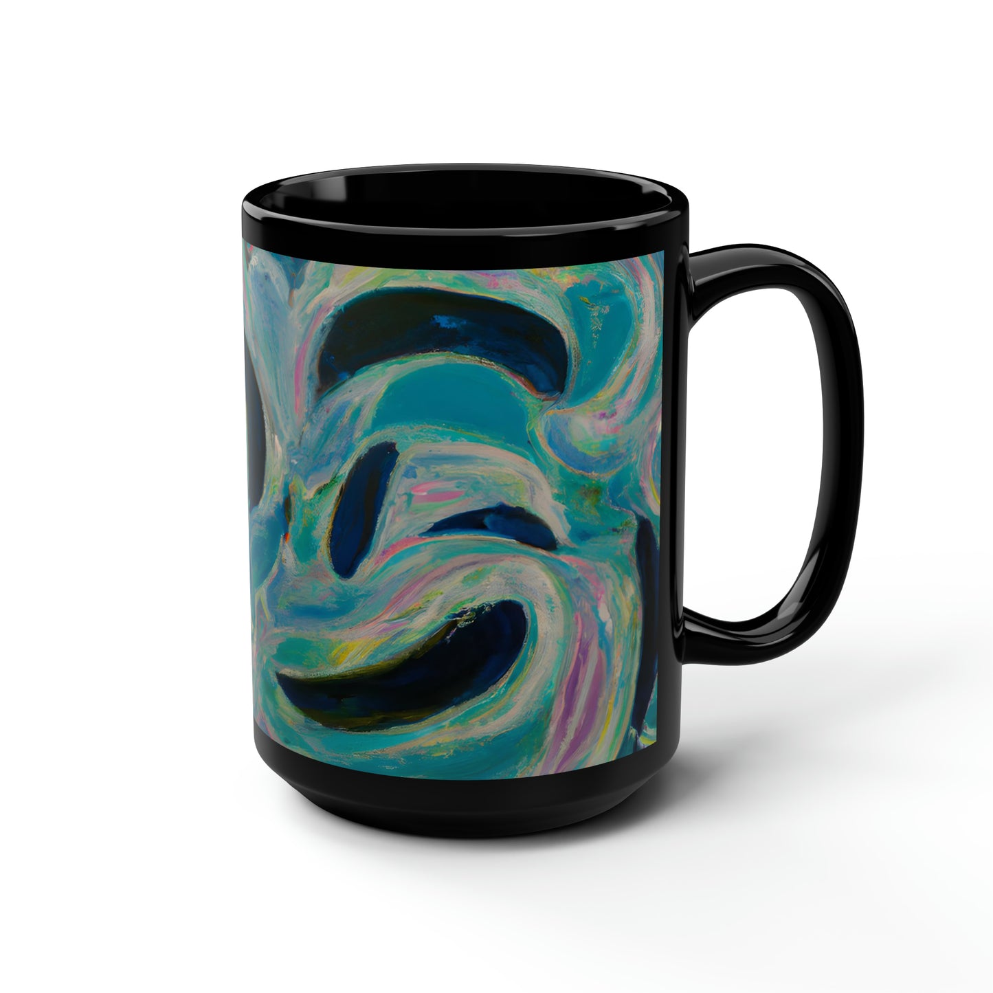 Astro Hydrogenite - Chemistry, Abstractly - Black Ceramic Mug 15oz