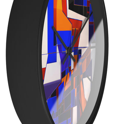 Margot Chamberlain - Friction Force, Abstractly - Wall Clock