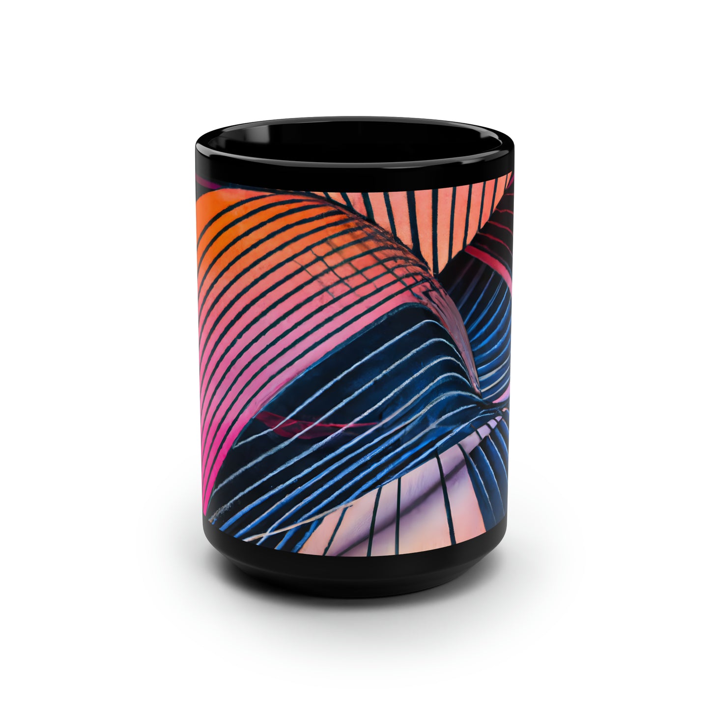 Astrid Nielsen - Strong Force, Abstractly - Black Ceramic Mug 15oz