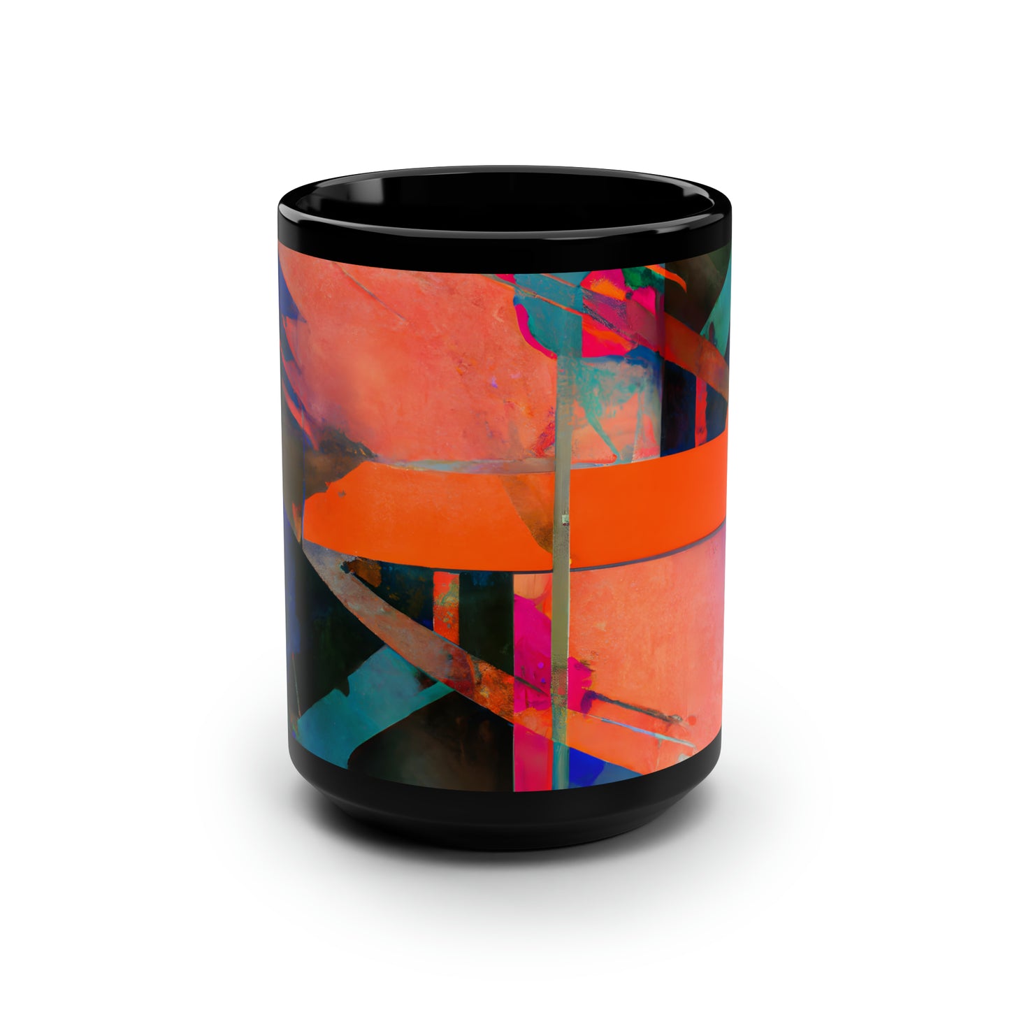 Ariana Sanders - Tension Force, Abstractly - Black Ceramic Mug 15oz