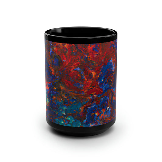 Quasarite Oxide - Chemistry, Abstractly - Black Ceramic Mug 15oz