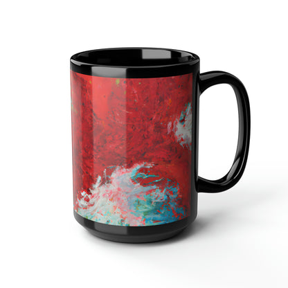 Fluoridium Hexanate - Chemistry, Abstractly - Black Ceramic Mug 15oz