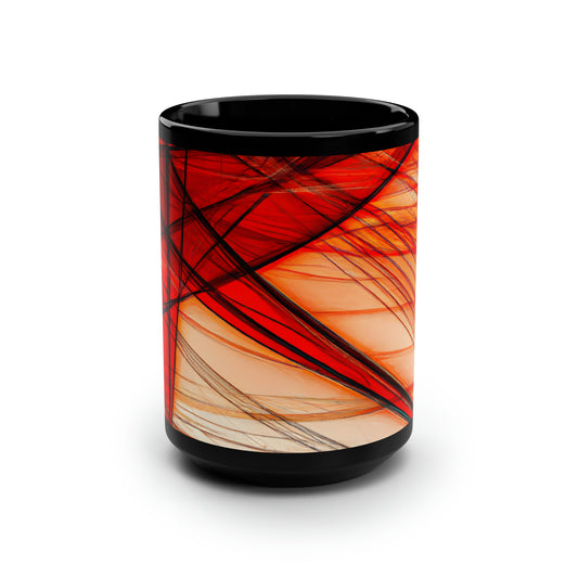 Ellis Rothman - Magnetic Force, Abstractly - Black Ceramic Mug 15oz