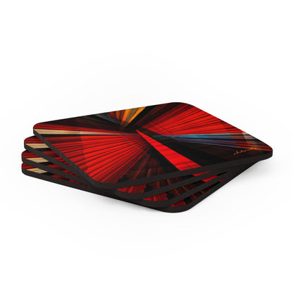 Eleanor Finchley - Electromagnetic Force, Abstractly - Corkwood Coaster Set of 4