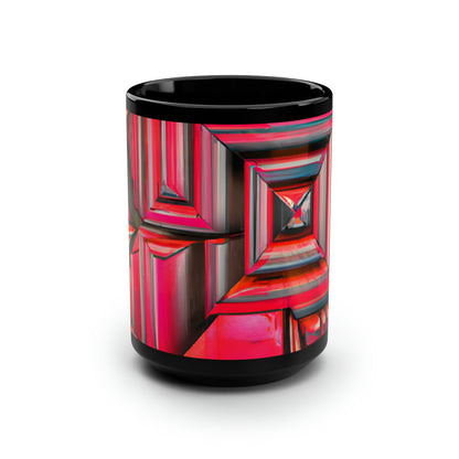 Leon Feldman - Magnetic Force, Abstractly - Black Ceramic Mug 15oz