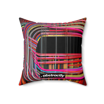 Harold Richards - Electromagnetic Force, Abstractly - Faux Suede Throw Pillow